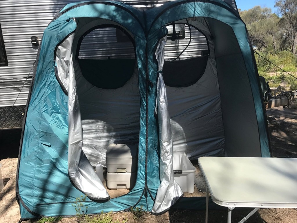 Double Shower and Toilet Tent