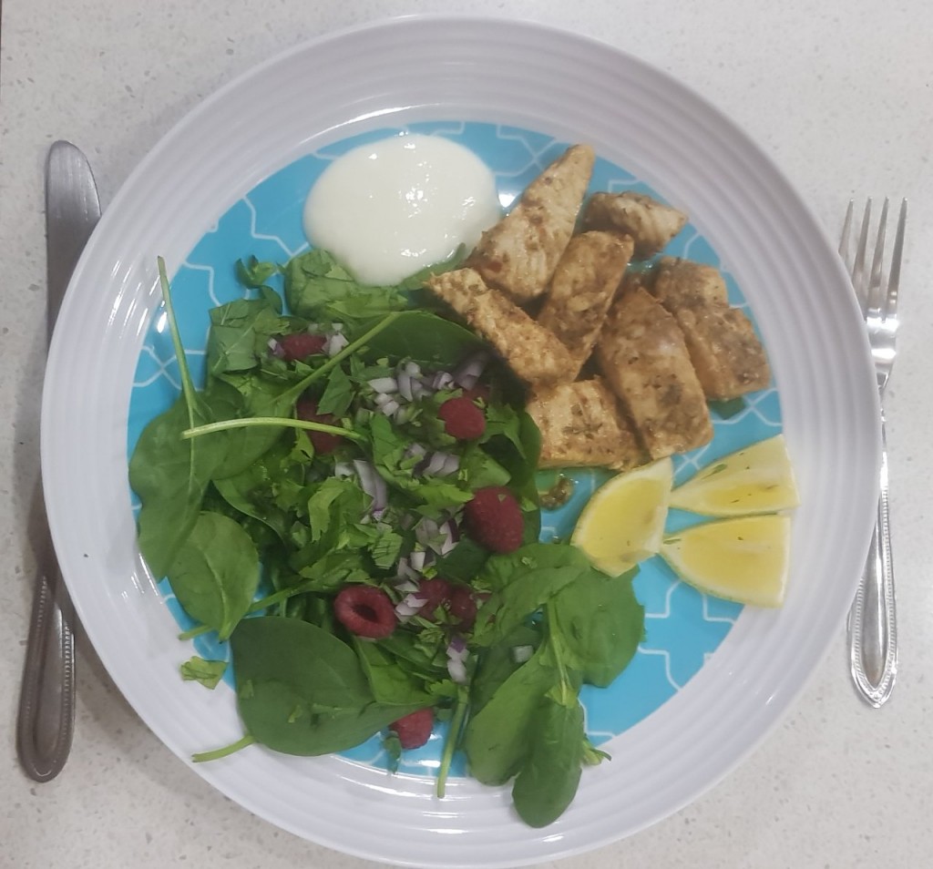 Spicy Fish and Raspberry Salad - Recipe from Taste