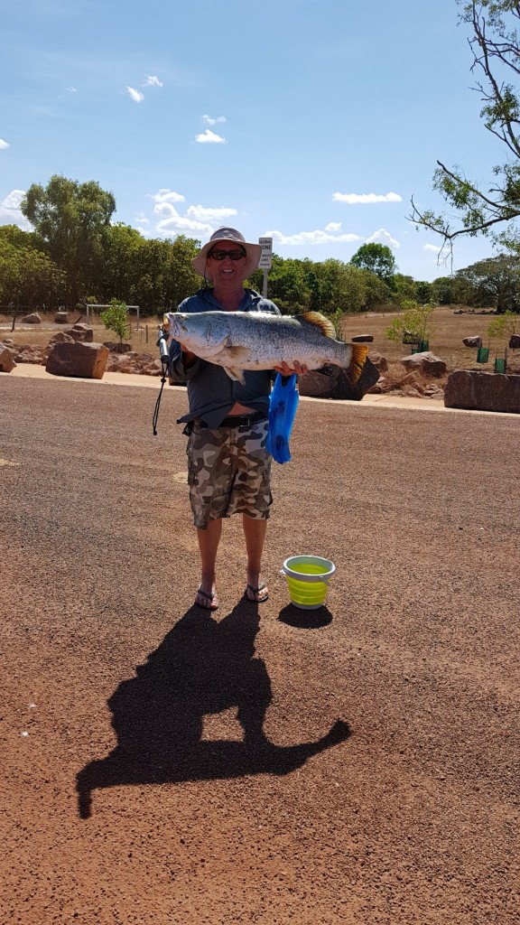 Guy caught a decent Barra, Shady Camp, Kakadu NT