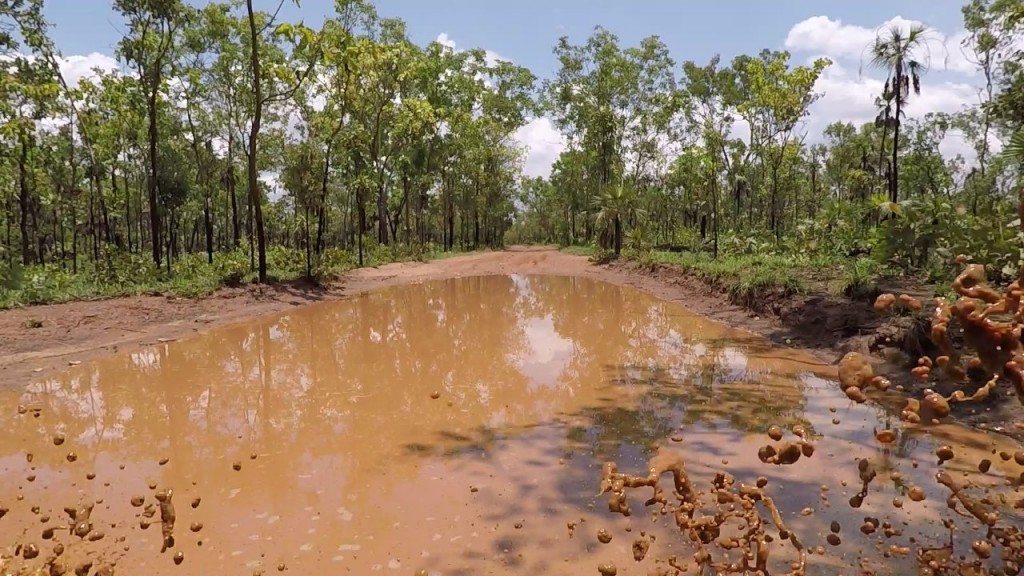 Plenty of mud to drive through on the road to Blyth Homestead, Litchfield, NT